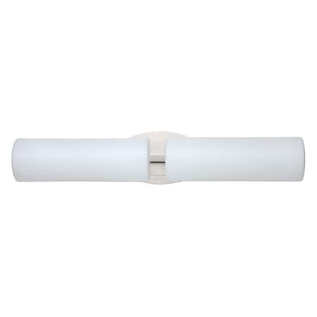 Besa Lighting Baaz Vanity, Opal Matte, Satin Nickel Finish, 2x60W Halogen 2WM-770107-SN